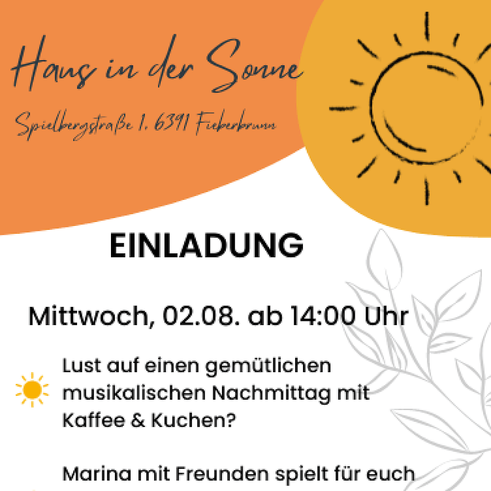 Musikalischer Nachmittag mit Kaffee und Kuchen